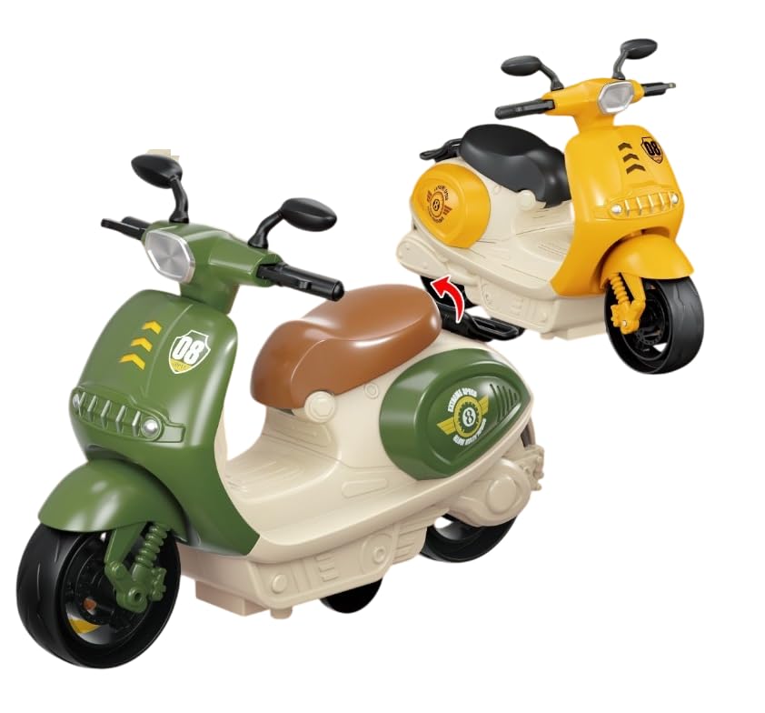 Jack Royal Mini Motorcycle Pull-Back Scooter Toy Multi Color