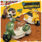 Jack Royal Mini Motorcycle Pull-Back Scooter Toy Multi Color