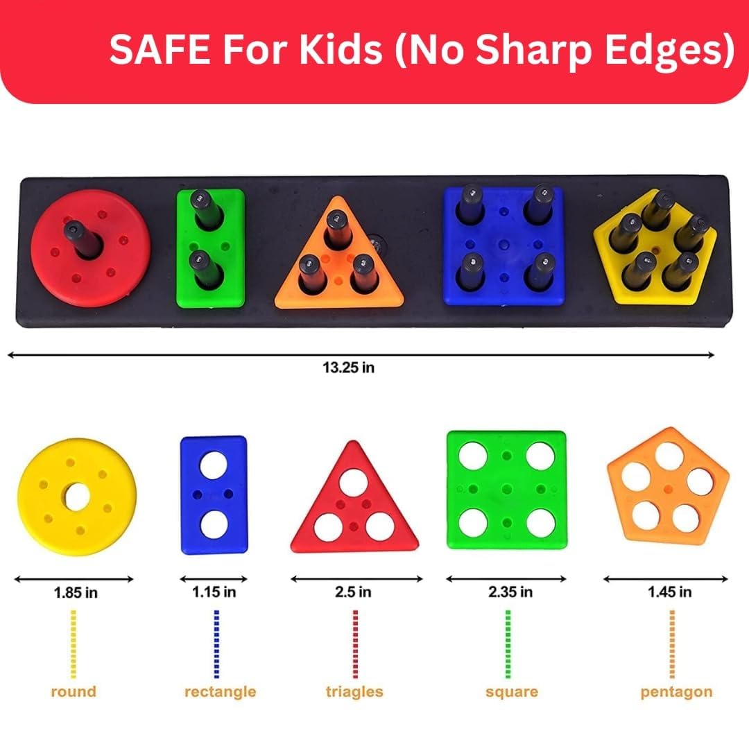 EITHEO Geometric Angle Blocks 26-Piece Montessori Sorting & Stacking Educational Toy for Toddlers