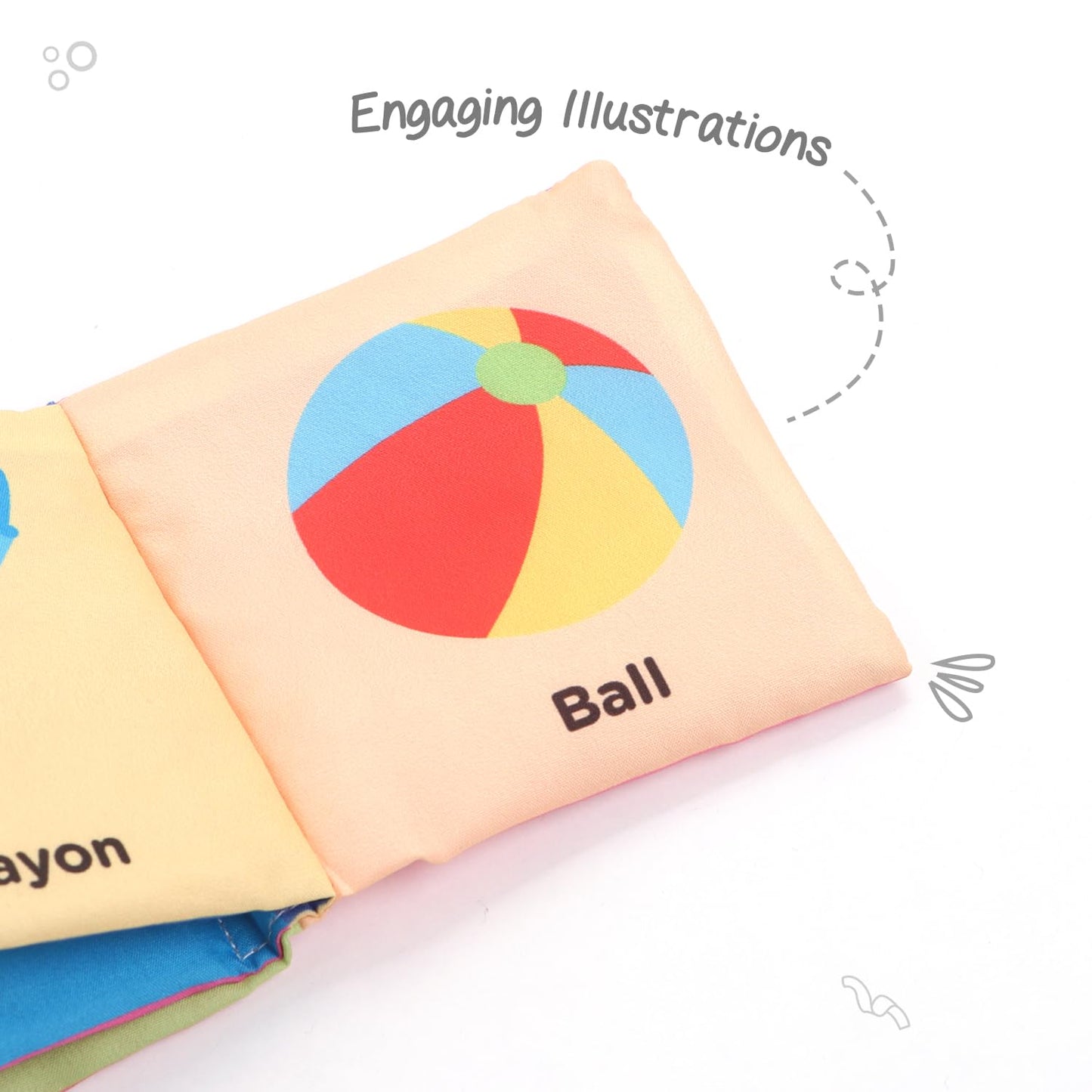 Firstcry Intellibaby Soft Sensory Cloth Book Set for Babies 6 Books Multicolor