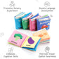 Firstcry Intellibaby Soft Sensory Cloth Book Set for Babies 6 Books Multicolor