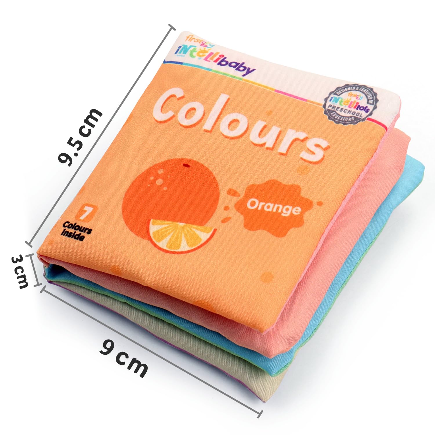Firstcry Intellibaby Soft Sensory Cloth Book Set for Babies 6 Books Multicolor